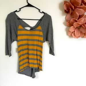 ⭐️Eye Candy Grey and Yellow Soft Tee